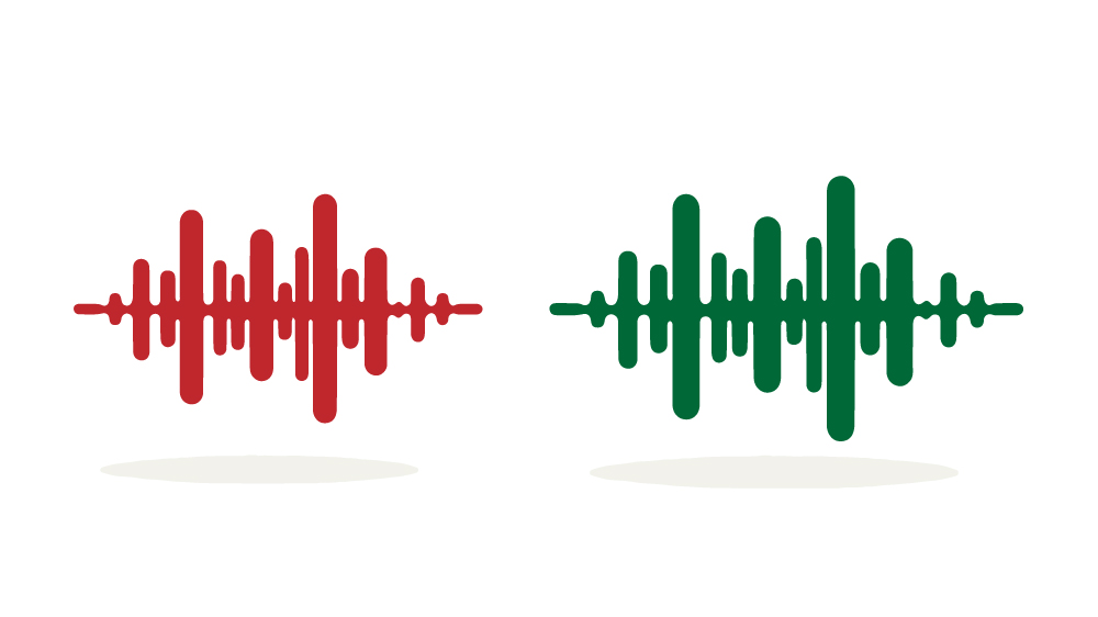 Stereo Audio Waveform